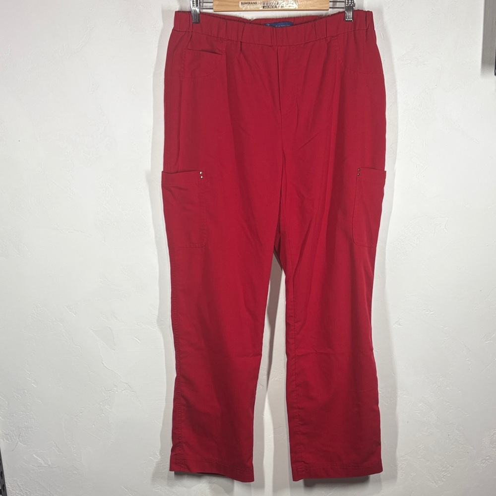 Koi Sapphire red scrub pants size large